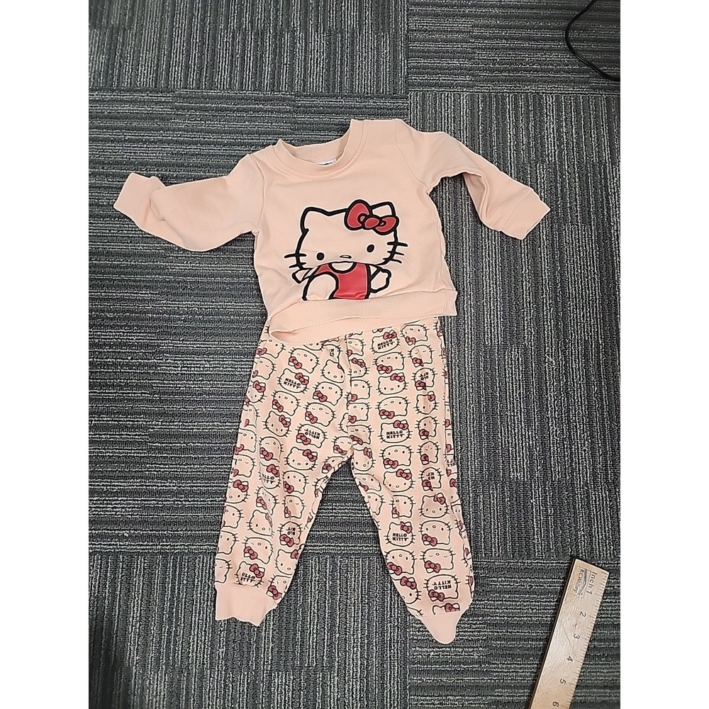 Hello Kitty Size 18 M Jogger Pants And Shirt Girl. Pink